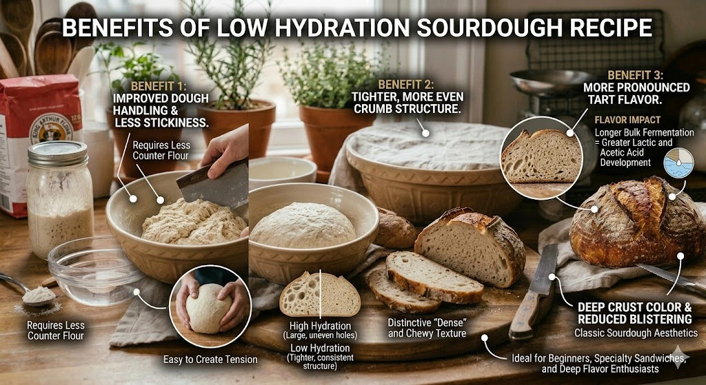 Benefits of low hydration sourdough recipe