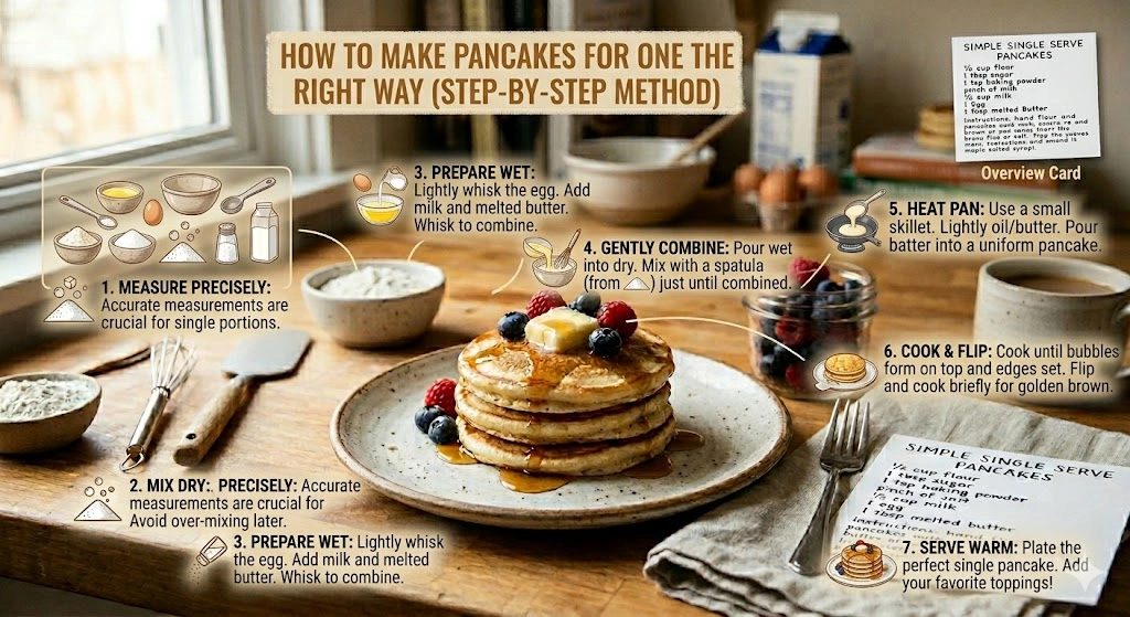 How to Make Pancakes for One the Right Way (Step by Step Method)