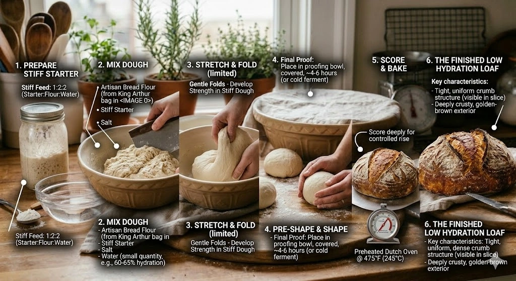How to Make low hydration sourdough recipe