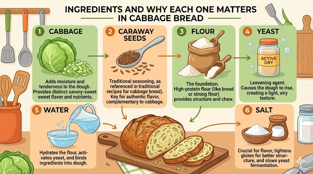 Ingredients and Why Each One Matters in Cabbage Bread