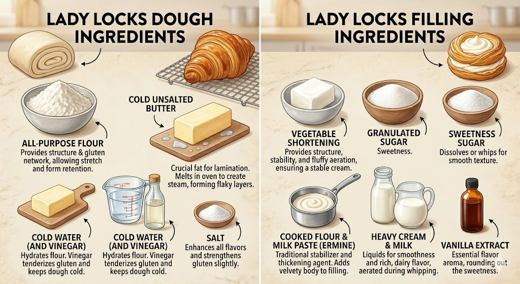 Ingredients and Why Each One Matters in Lady Locks Dough and Filling