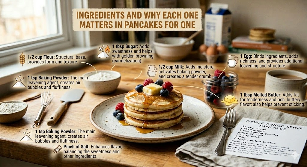 Ingredients and Why Each One Matters in Pancakes for One