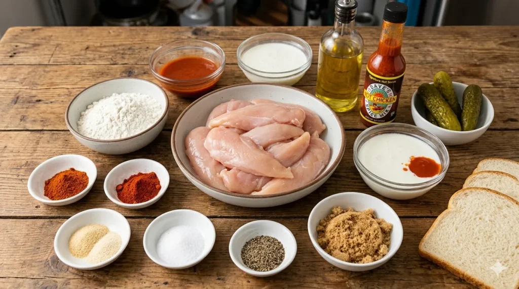 Ingredients for Dave’s Hot Chicken Recipe