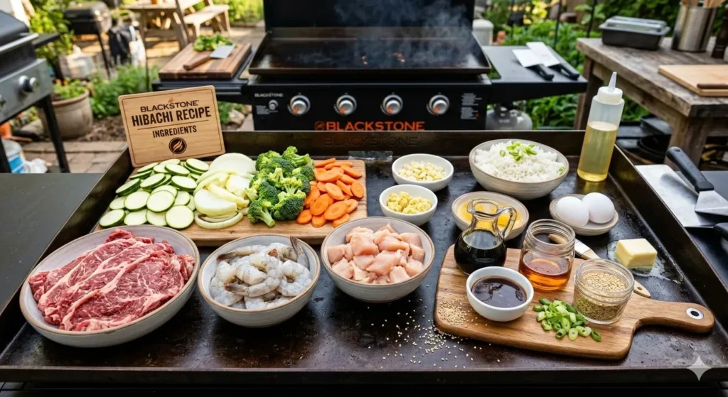 Ingredients for This Blackstone Hibachi Recipe