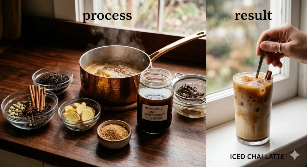 What Is Chai Concentrate Recipe and Why It’s Popular create an image high quality