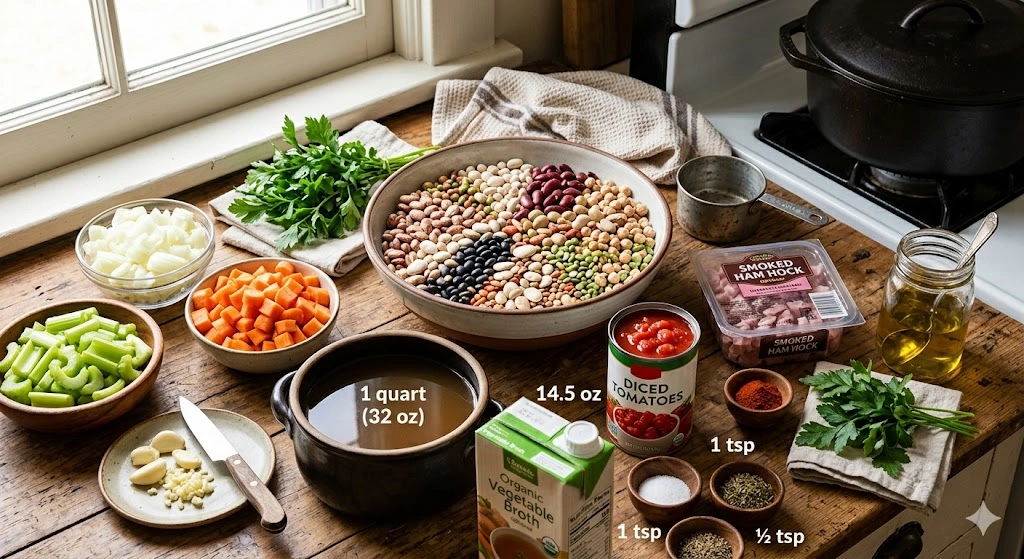 Ingredients 16 Bean Soup Recipe 