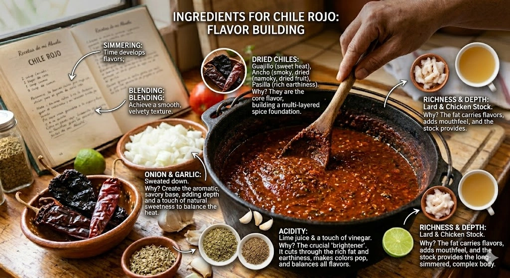 Ingredients and Why Each One Matters in Chile Rojo Recipe Flavor Building