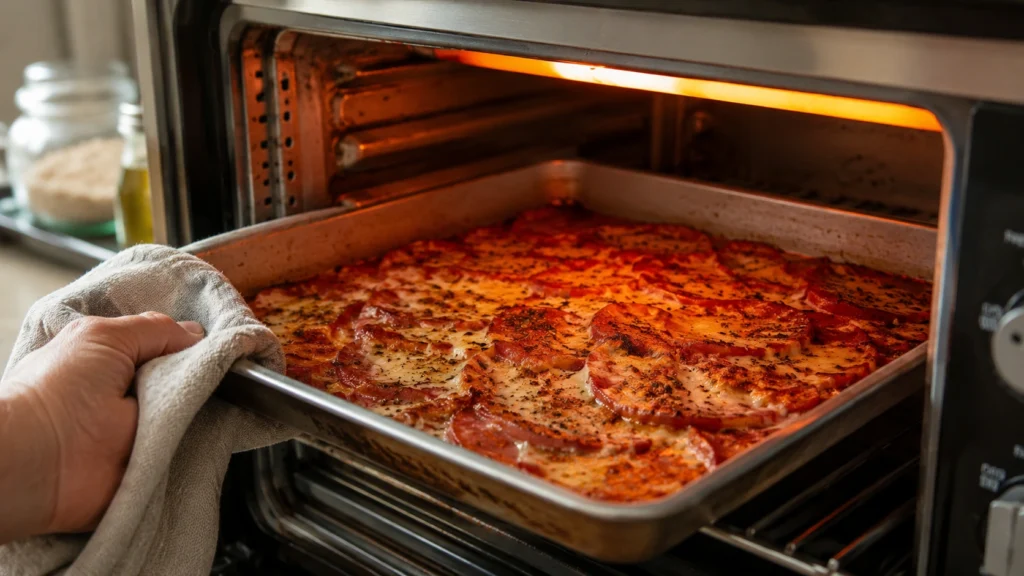 Baked Salami Recipe crispier finish