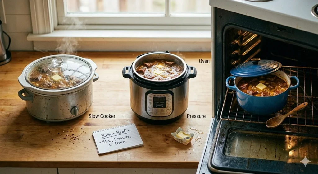 How to Make Butter Beef 3 Ways