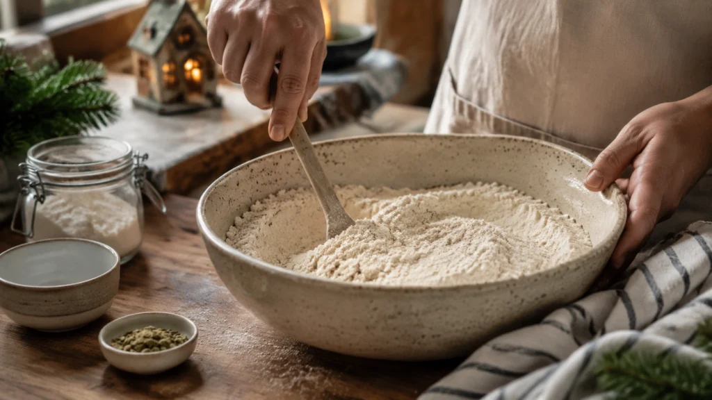 Mix dry ingredients