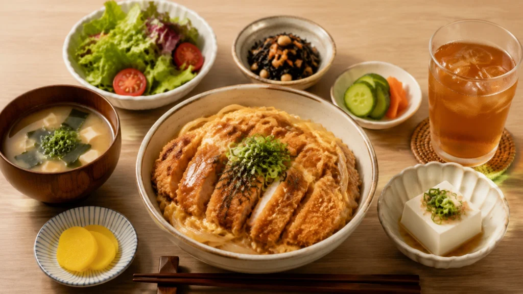chicken katsudon for a complete meal