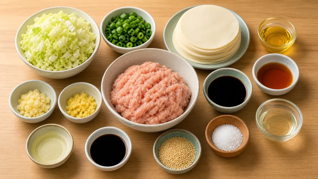 chicken potsticker recipe Ingredients