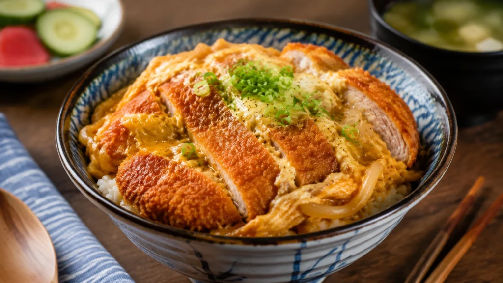 How to serve this chicken katsudon recipe