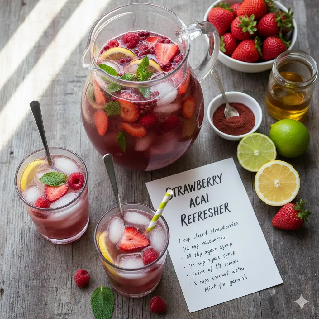 strawberry acai refresher recipe maker