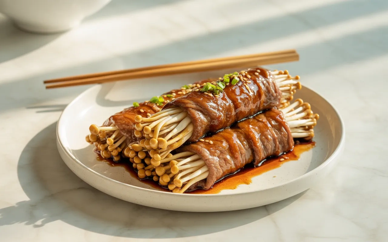 Enoki Beef Rolls Recipe