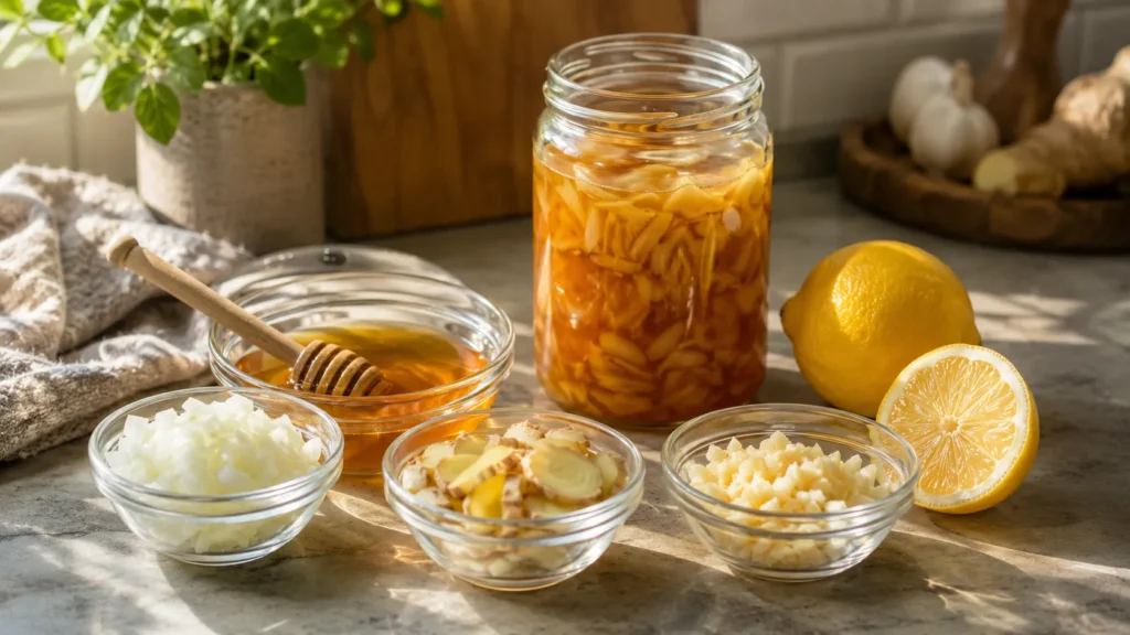 ingredients used in a traditional homemade Amish cough syrup